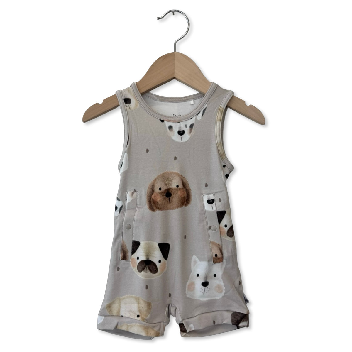Pooch Pals Adaptive Tube Access Sleeveless Shorty Romper