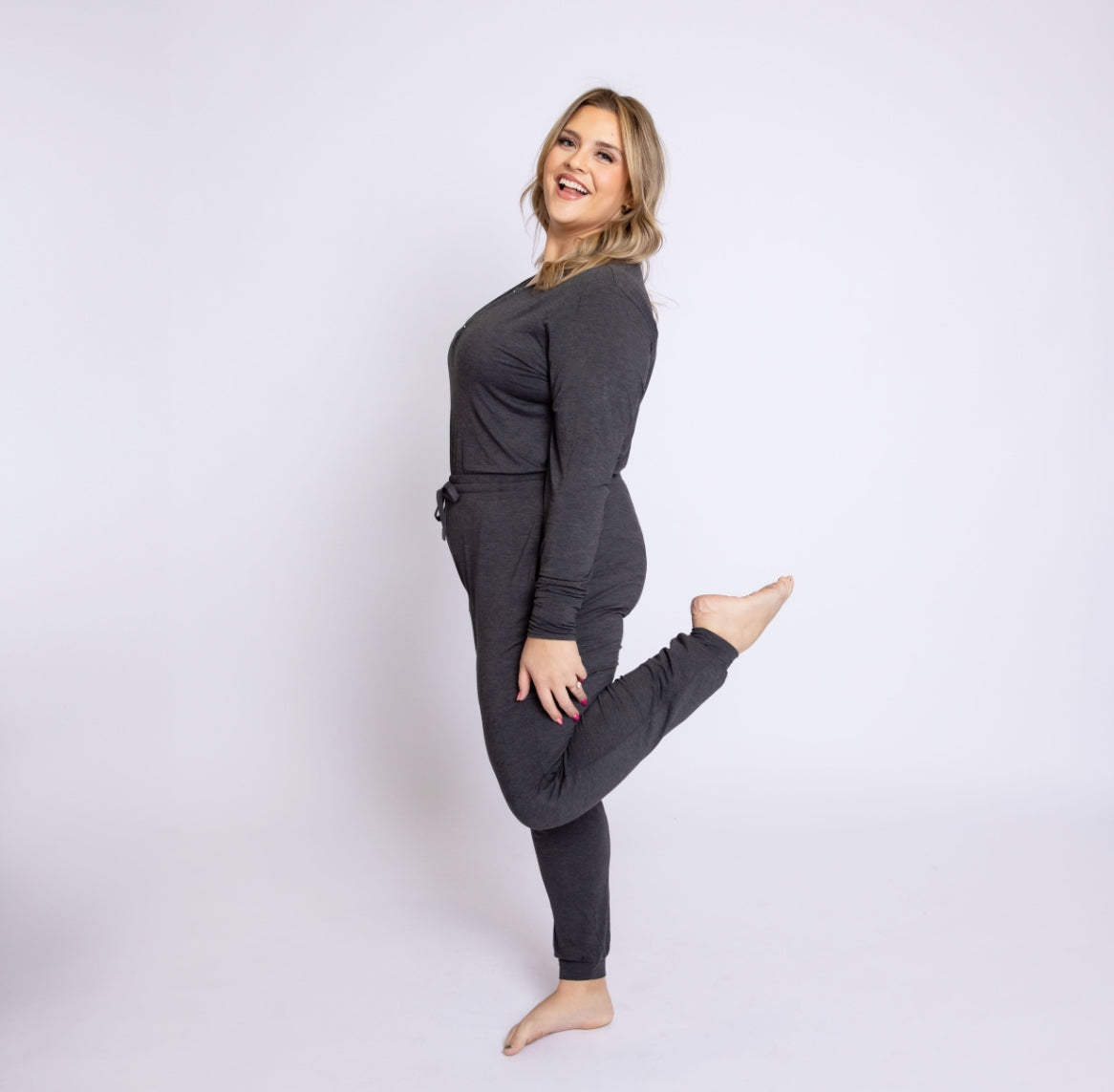 Charcoal Jogger Two Piece Jammie Set