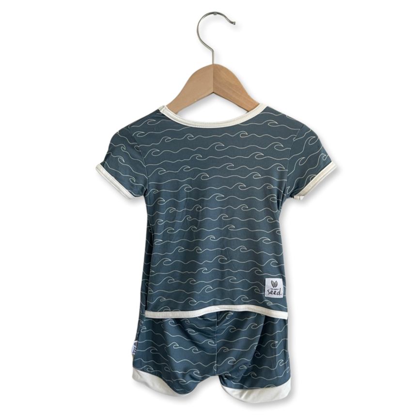 Swell with White Shorty Romper