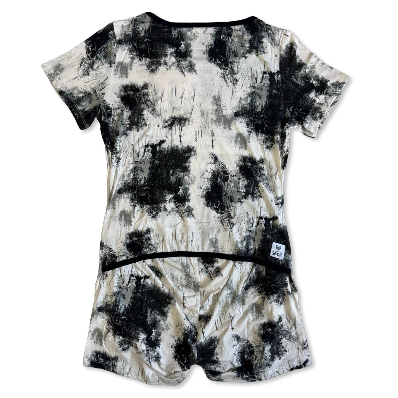 Caden & Crew Black Art Adult Shorty Romper