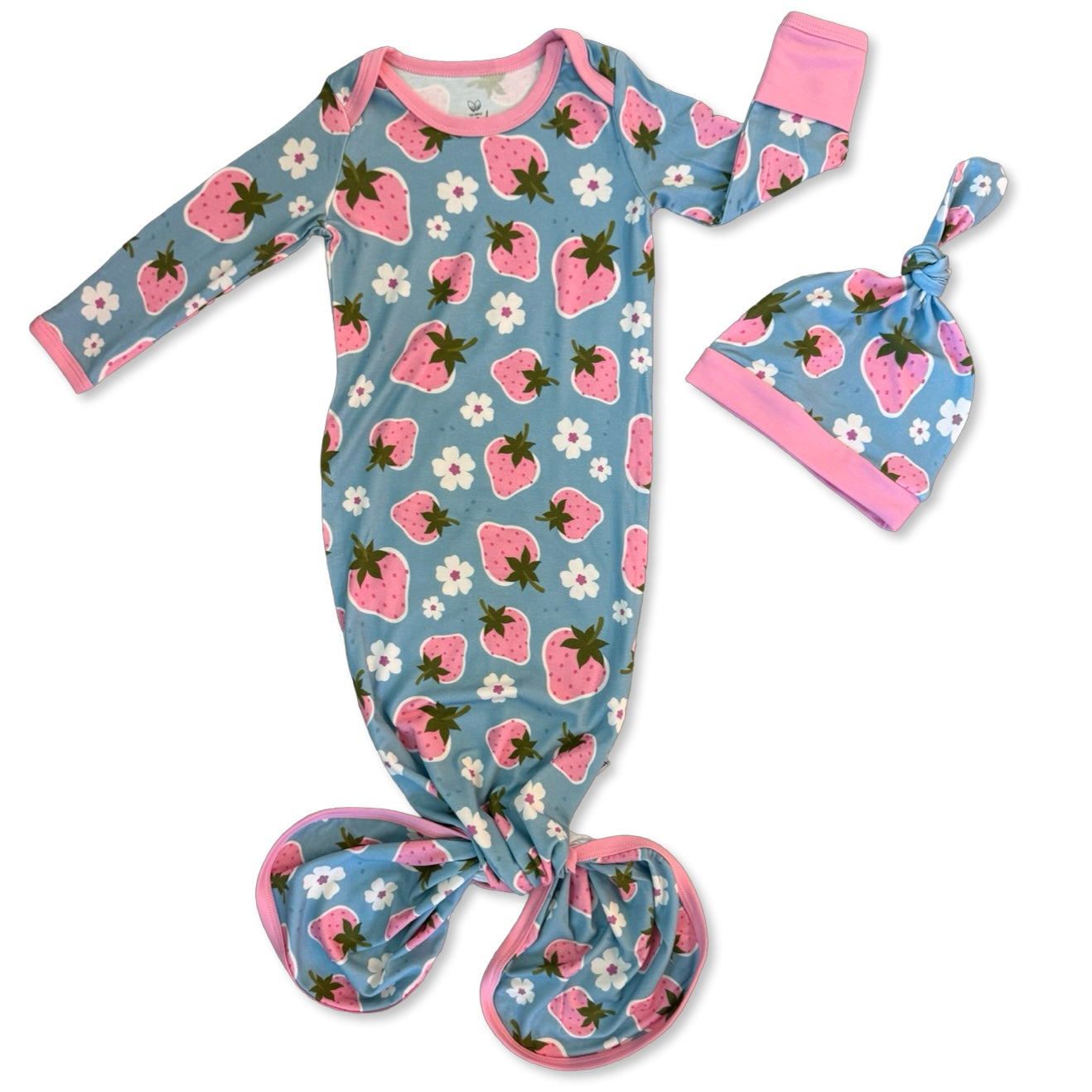 Strawberry Fields Knotted Gown & Beanie