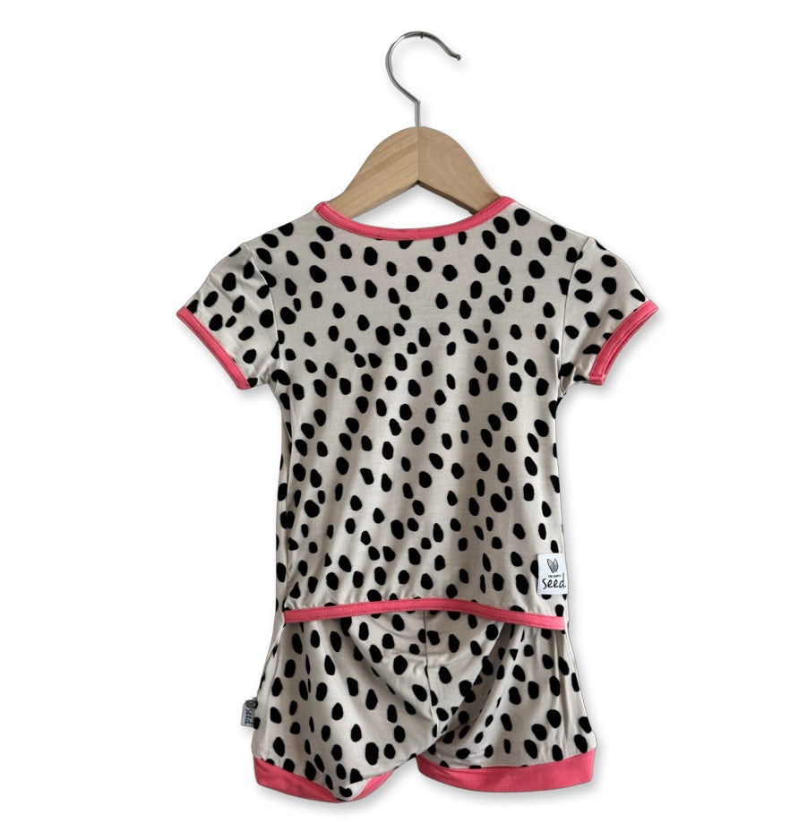 Pebbles with Pink Shorty Romper