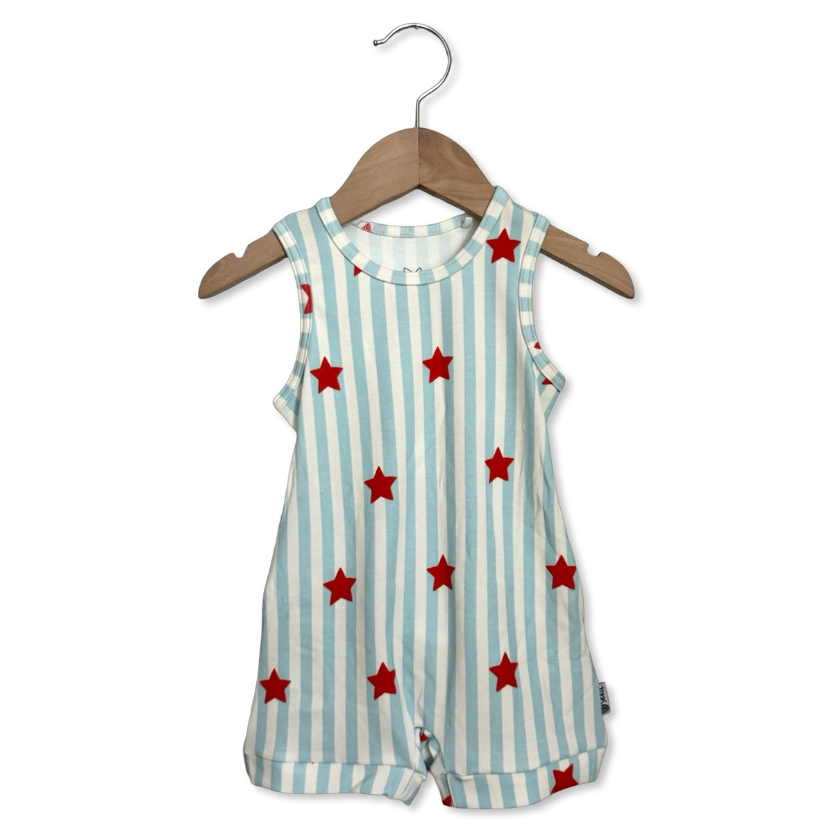 Stars & Stripes Sleeveless Shorty Romper Luxe Edition | Cotton Bamboo Blend
