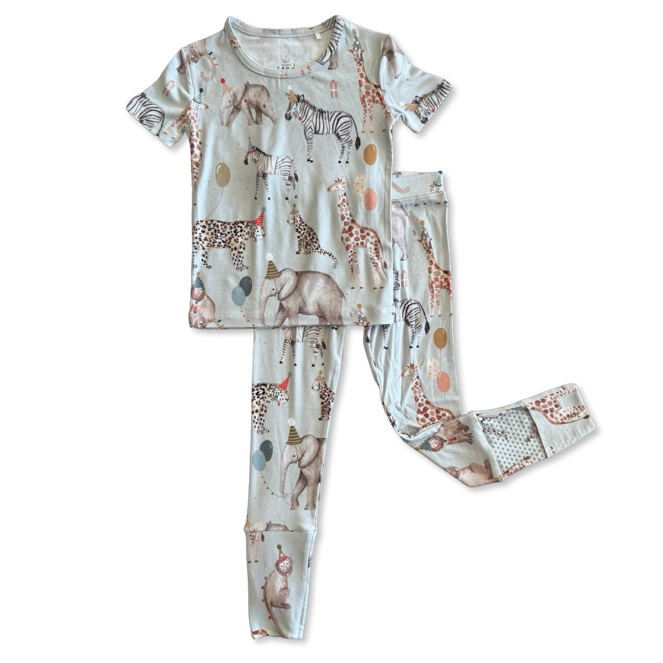 Party At The Zoo All Wrapped Up Kid's Two Piece Jammie Set