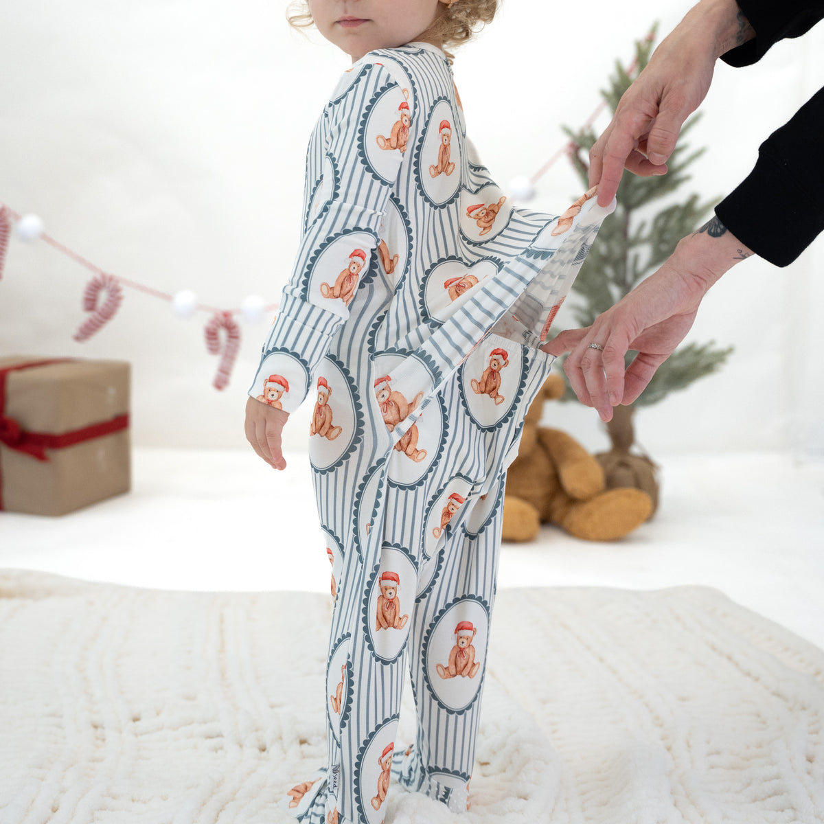 Beary Festive Day to Night Romper Luxe Edition | Cotton Bamboo Blend