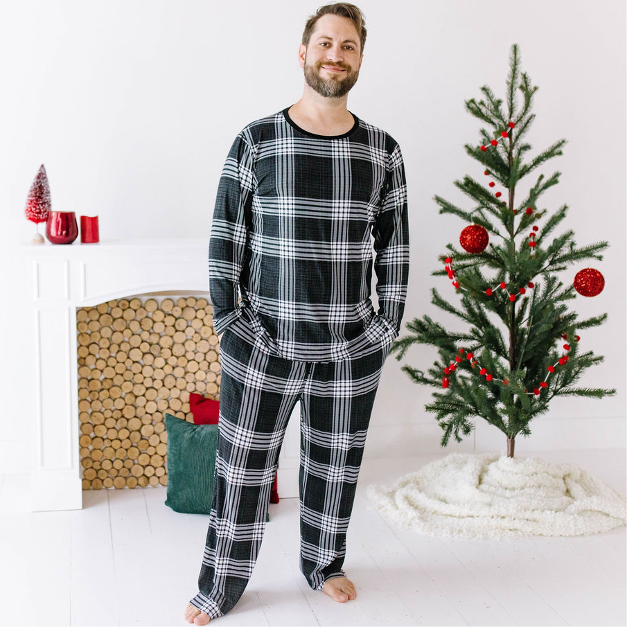 Ain't Mad About Plaid Men's Long Sleeve Two Piece Set
