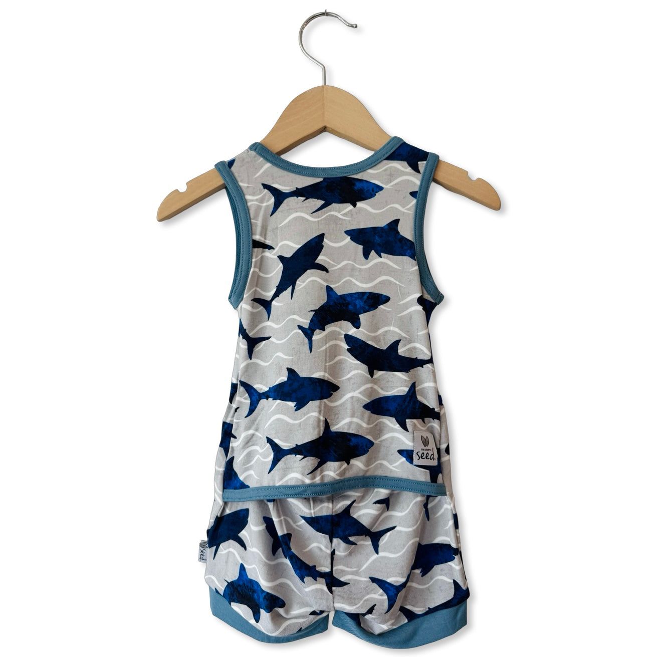 Feelin' Sharky Sleeveless Shorty Romper