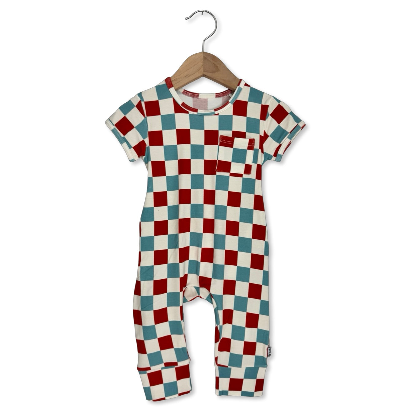 Liberty Check Short Long Romper Luxe Edition | Cotton Bamboo Blend