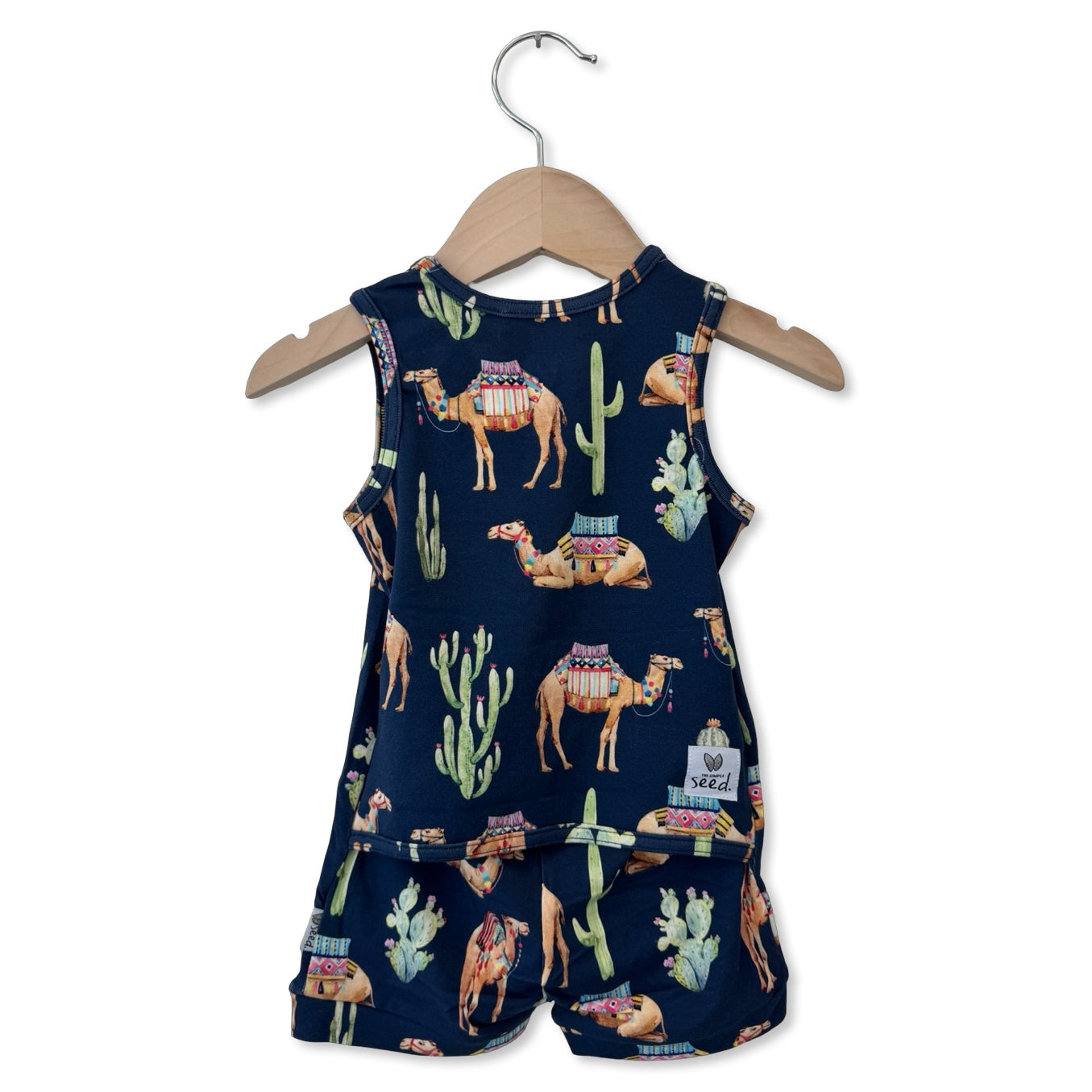Camel Sleeveless Shorty Romper Luxe Edition | Cotton Bamboo Blend