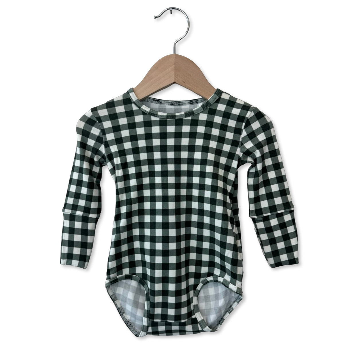 Mistletoe Gingham Snuggle Bug Long Sleeve Bodysuit
