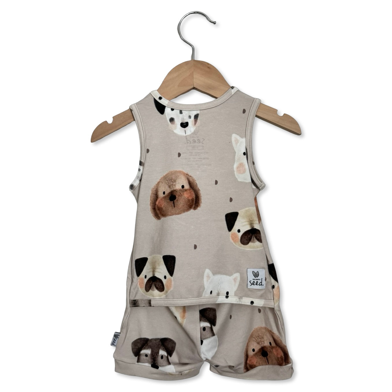 Pooch Pals Kid's Sleeveless Shorty Romper Luxe Edition | Cotton Bamboo Blend