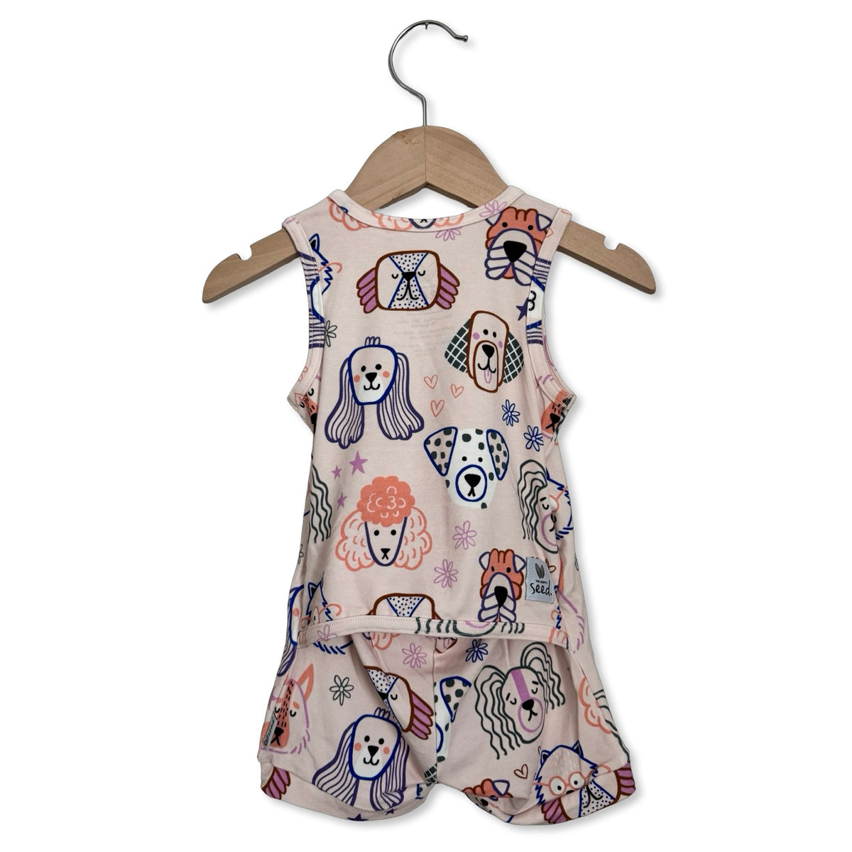 Puppy Parade Luxe Edition | Cotton Bamboo Blend Sleeveless Shorty Romper