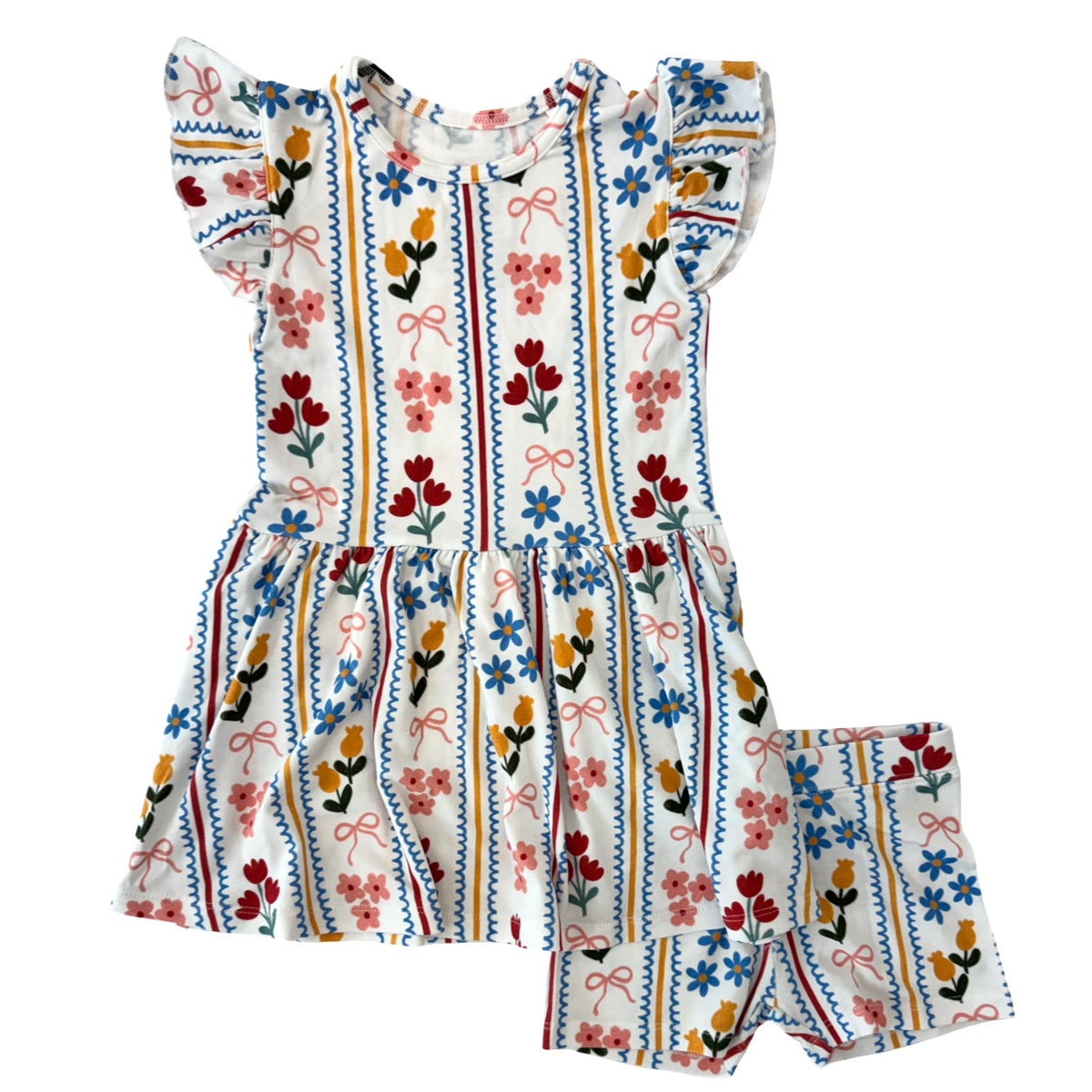 Ribbon & Bloom Kid's Twirl Dress & Shorts Set