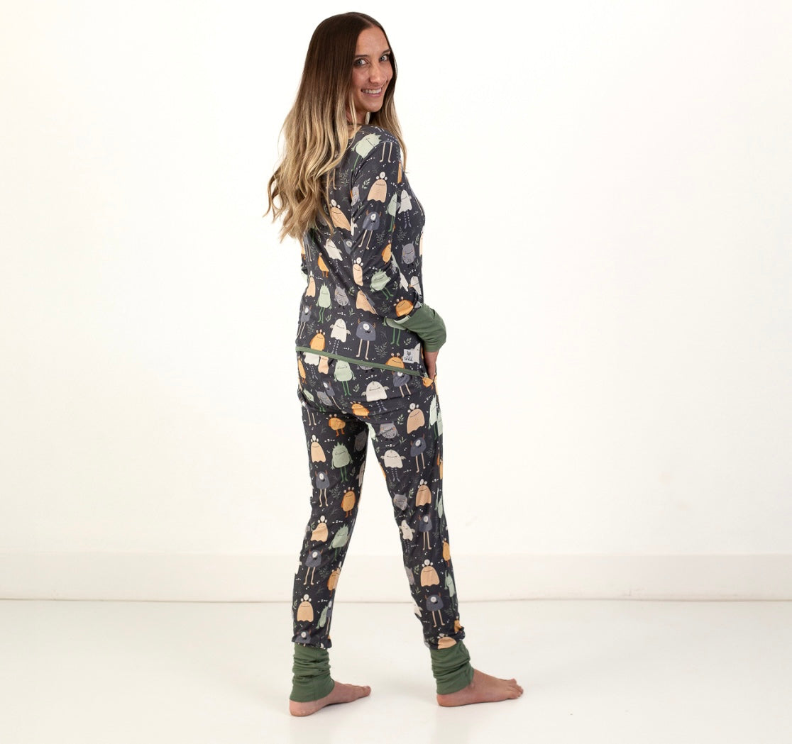 Monster Mash At Your Leisure Snap Down Adult Romper