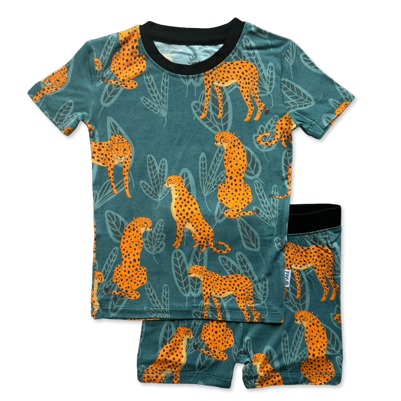 Ch-Ch- Cheetah Two Piece Short Jammie Set (18-24 mth- 5T)
