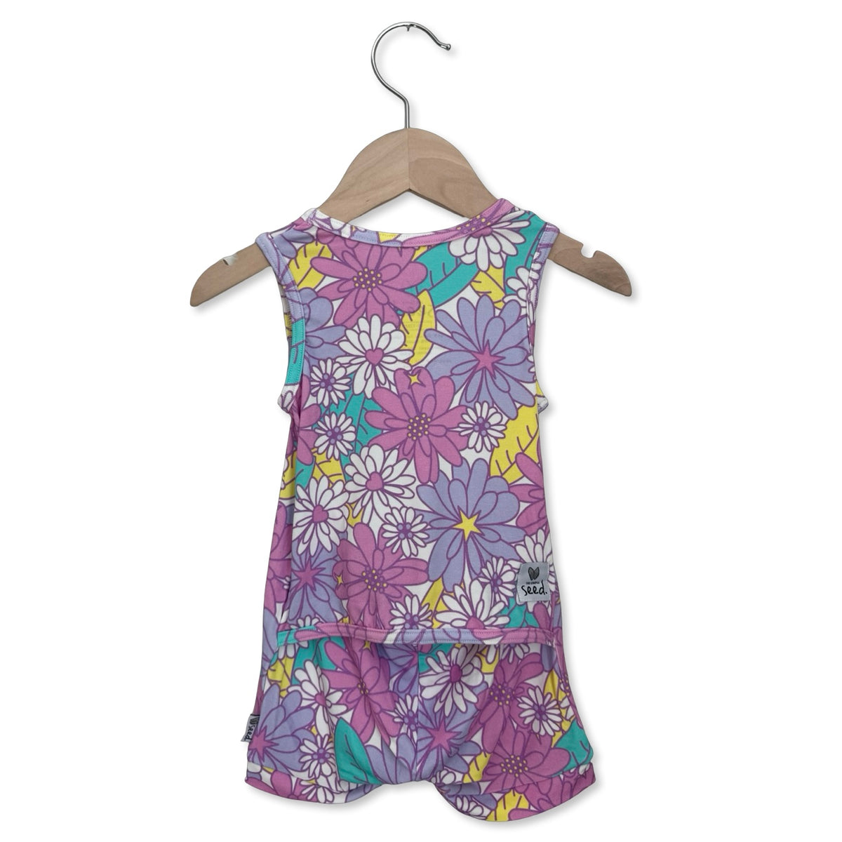 Flower Power Sleeveless Shorty Romper