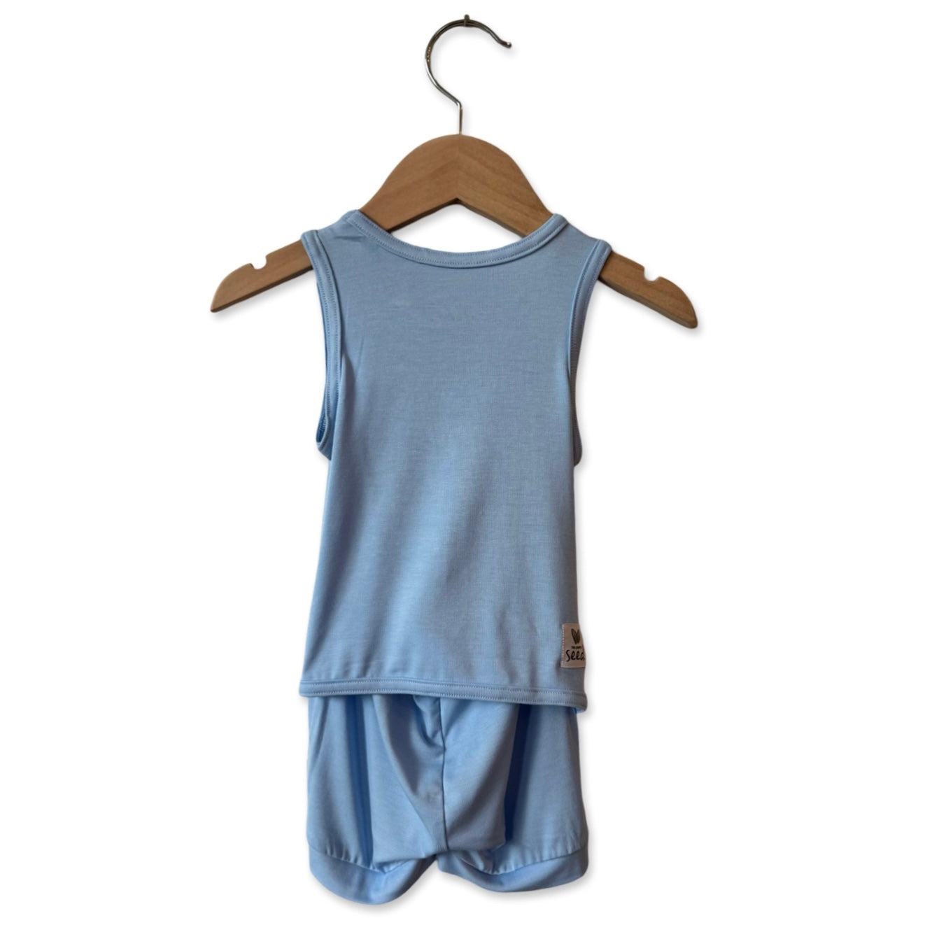 Not A Cloud in the Sky Sleeveless Shorty Romper