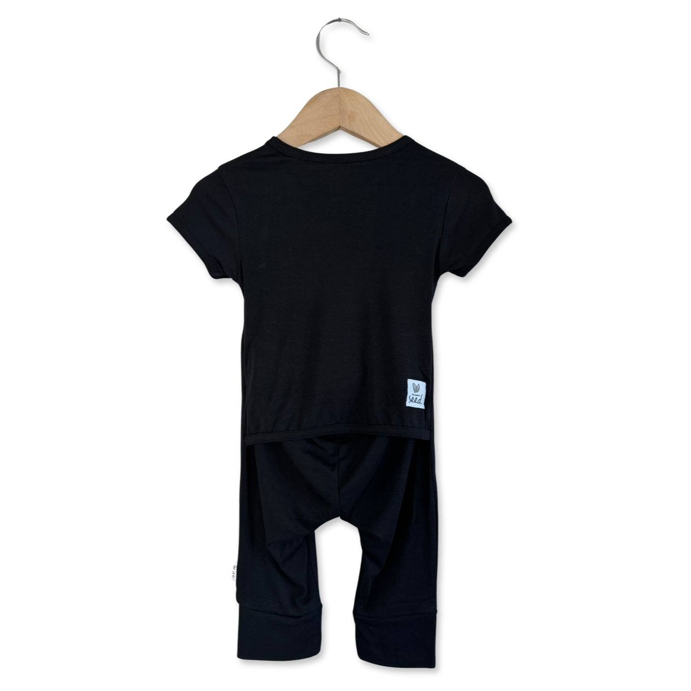 Black Mini Ribbed Adaptive Tube Access Short Long Romper
