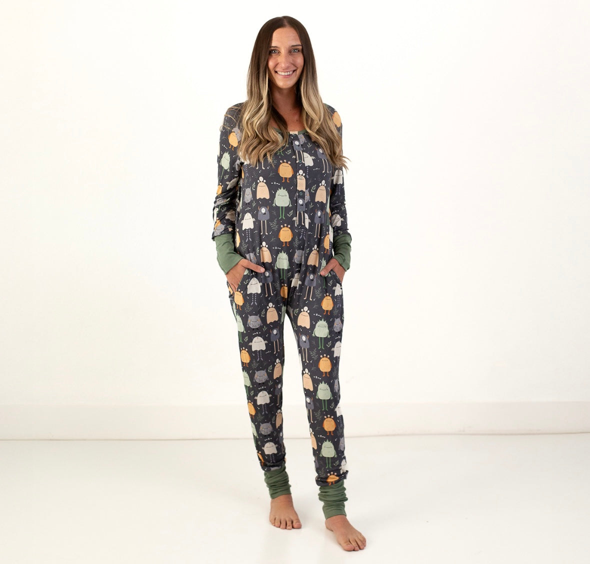 Monster Mash At Your Leisure Snap Down Adult Romper