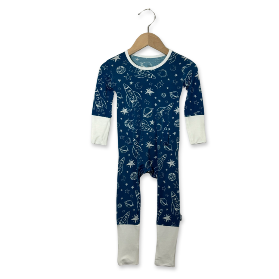 Blast Off Adaptive Tube Access with snaps Day to Night Romper
