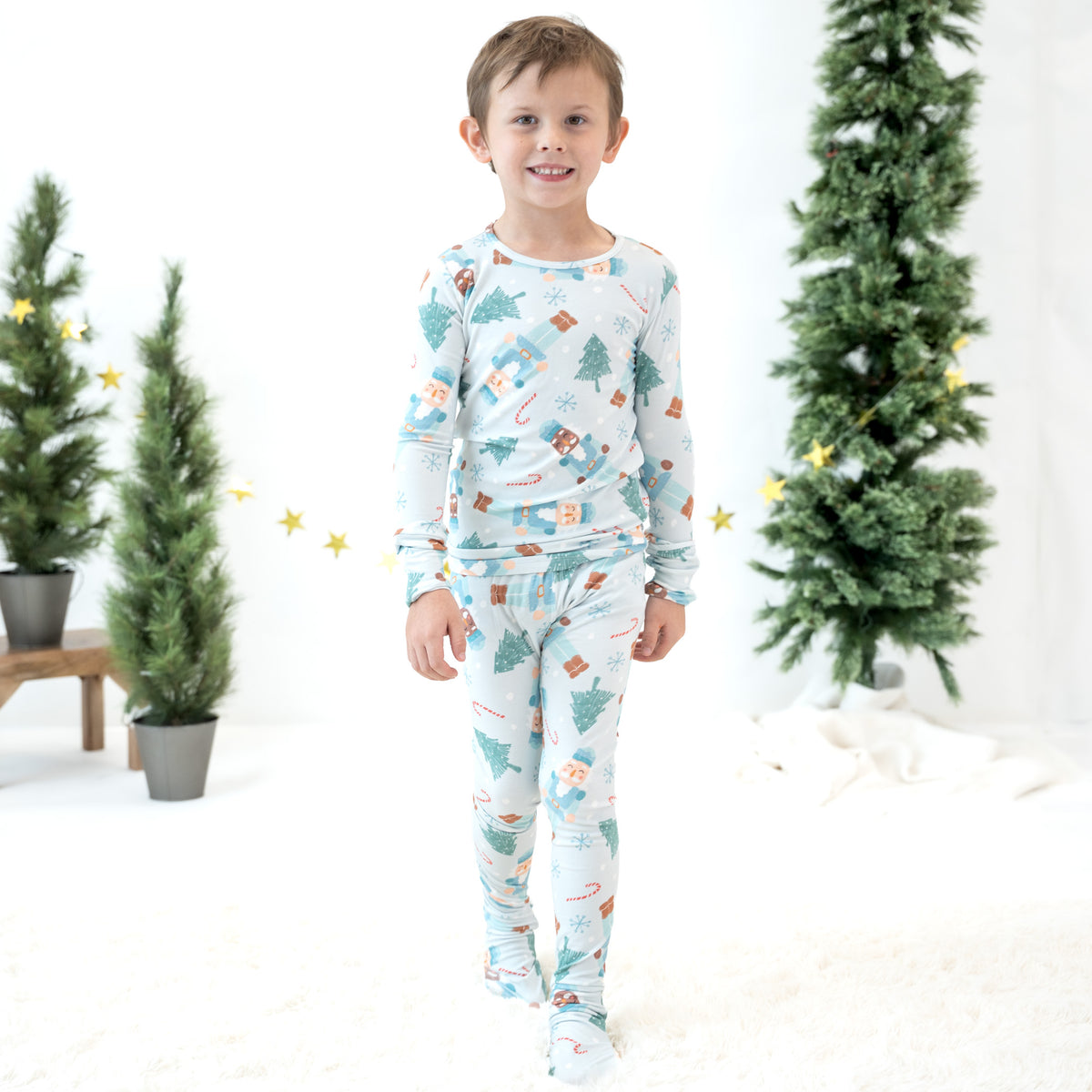 Frosted Flurry Soldiers All Wrapped Up Kid's Two Piece Jammie Set