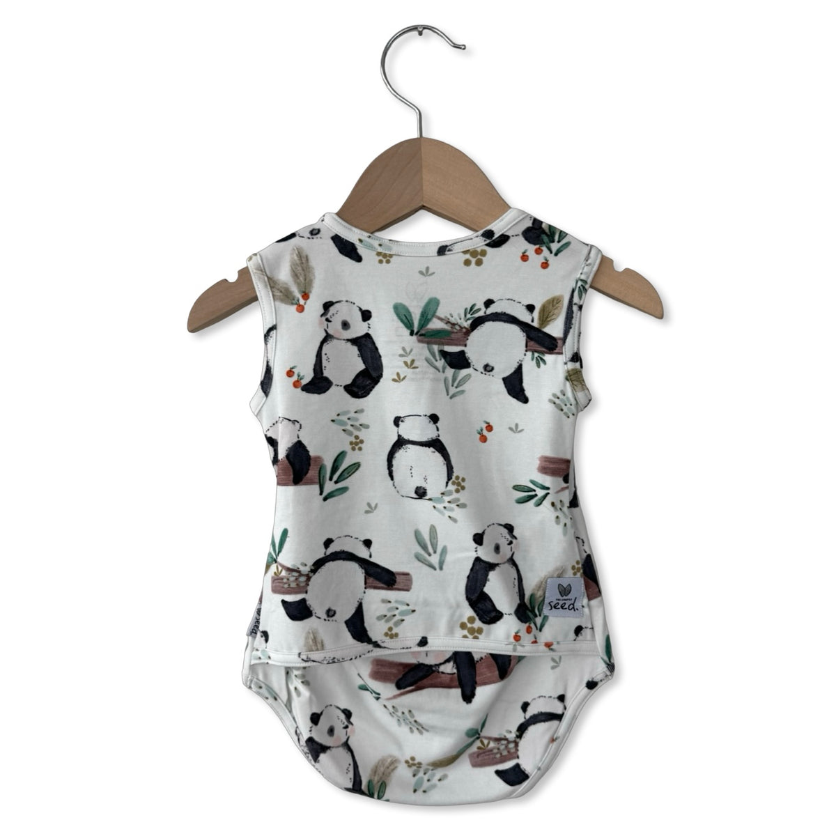 Panda Pals Snuggle Bug Sleeveless Bodysuit