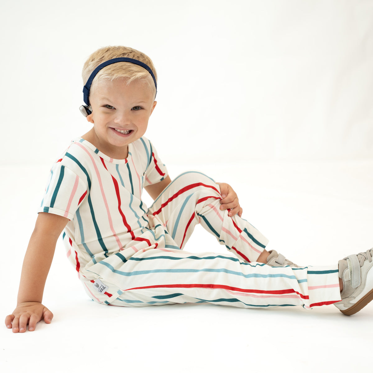 Making Spirits Stripe Short Long Romper Luxe Edition | Cotton Bamboo Blend