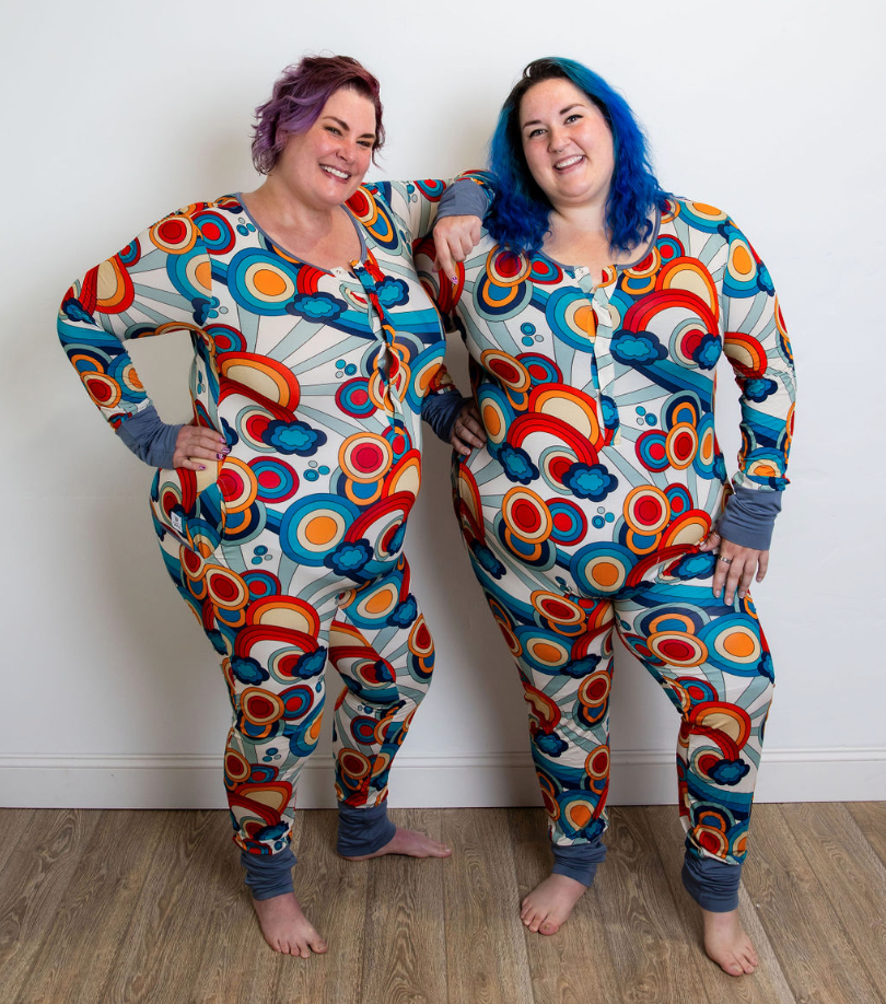 Sunny Dayz At Your Leisure Snap Down Adult Romper- 3X-5X