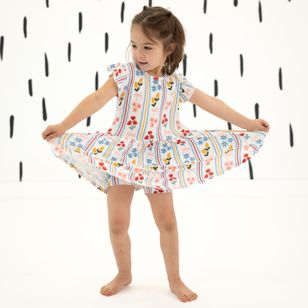 Ribbon & Bloom Twirl Dress & Shorts Toddler