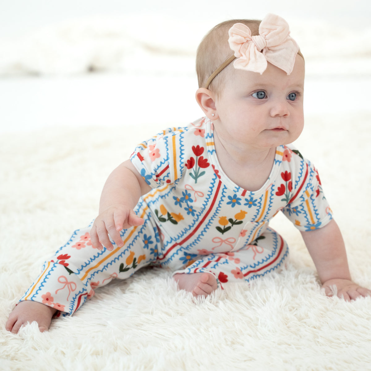Ribbon & Bloom Short Long Romper Luxe Edition | Cotton Bamboo Blend