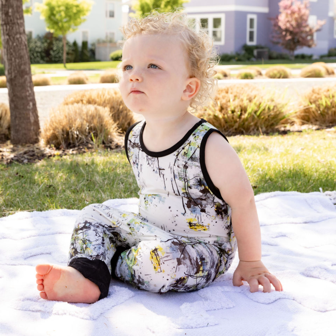 Caden & Crew Color Art for Autism Sleeveless Romper