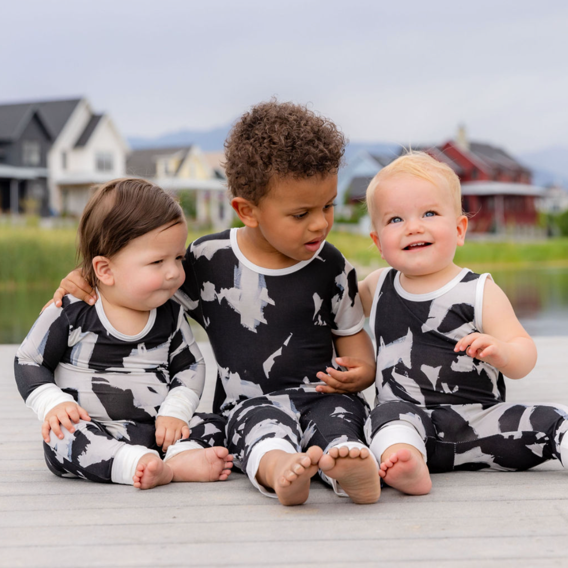Caden & Crew "Big Brush" Art for Autism Sleeveless Romper