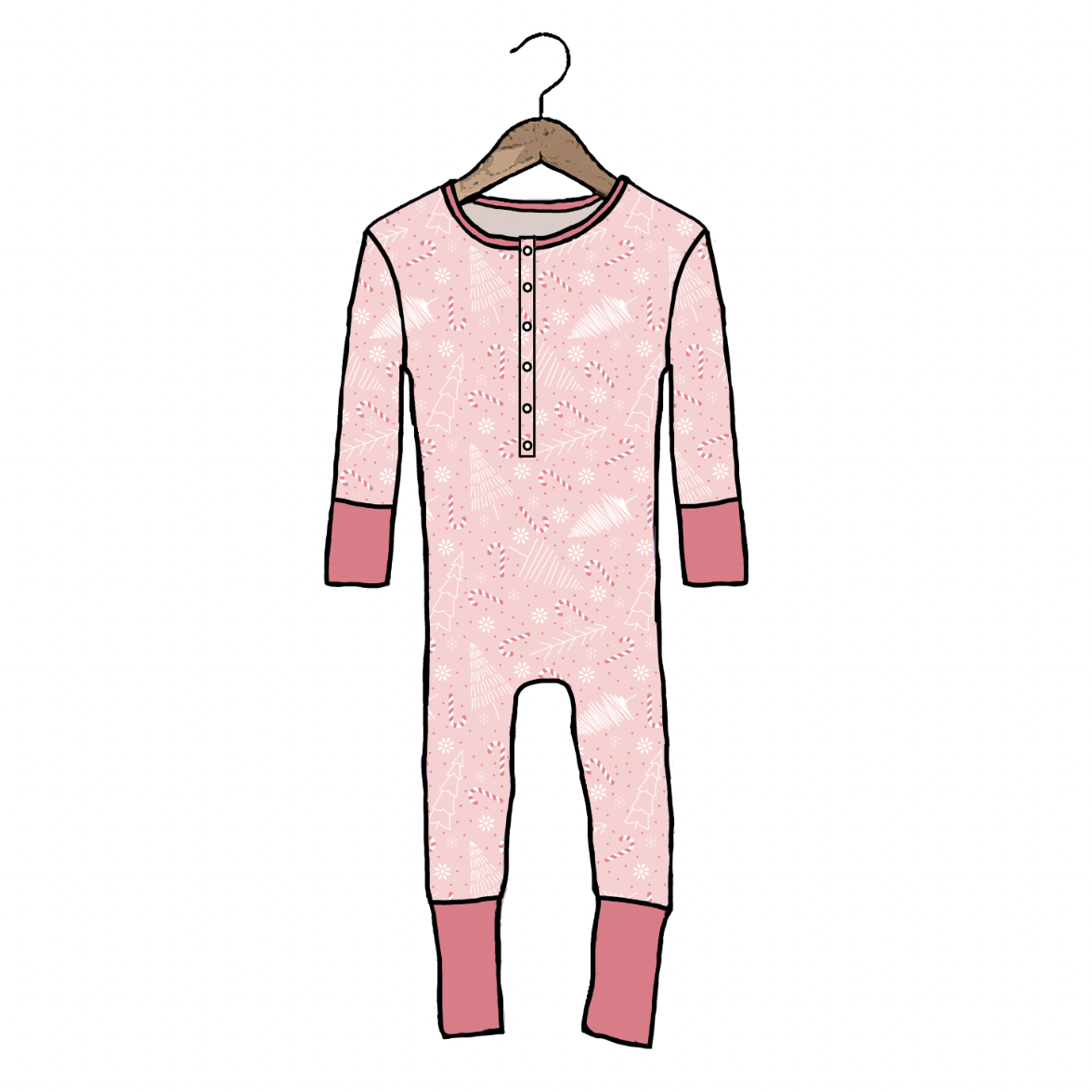 Candy Cane Lane At Your Leisure Snap Down Adult Romper