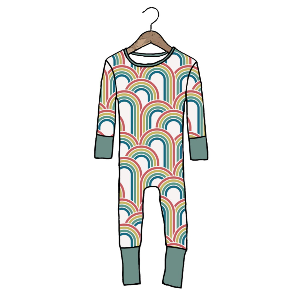 Rainbow At Your Leisure Essential Adult Romper- 3X-5X