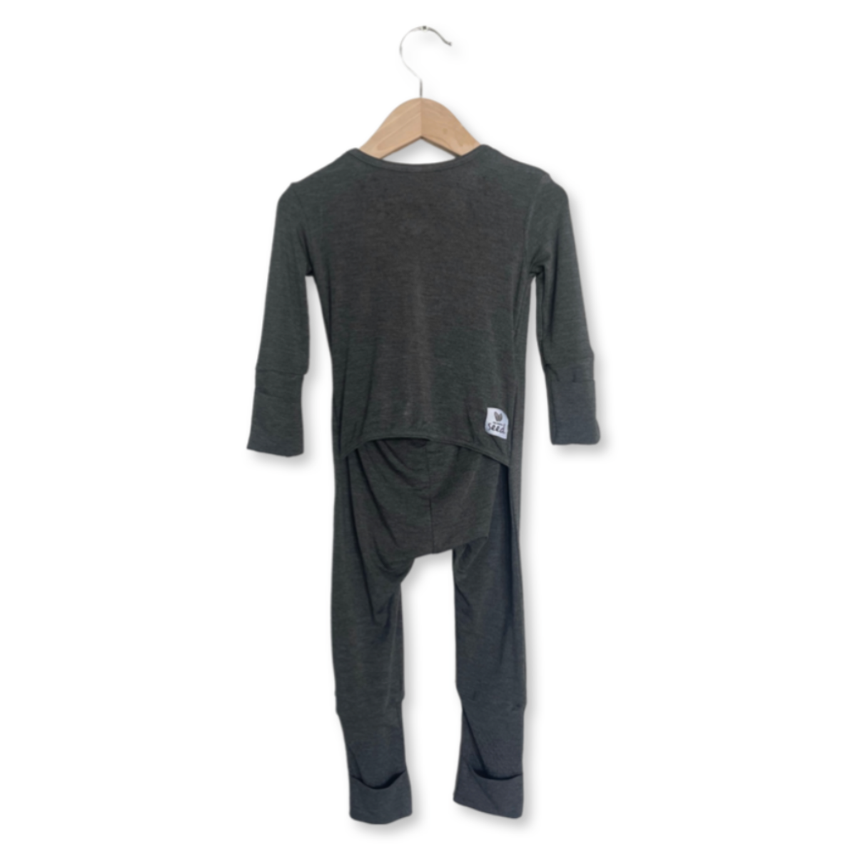 Charcoal At Your Leisure Essential Adult Romper- 3X-5X