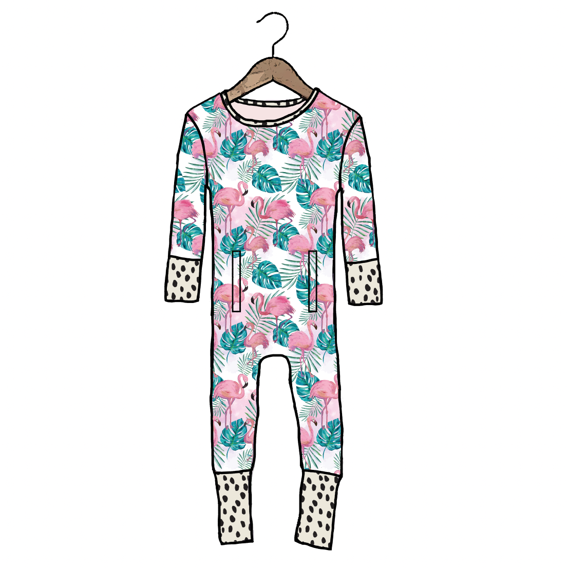 Flamingo Adaptive Tube Access Day to Night Romper