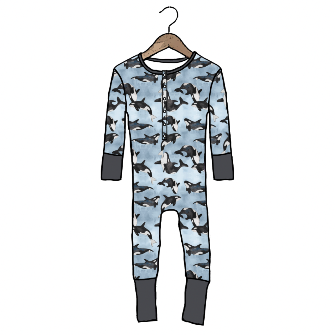 Save the Whales At Your Leisure Snap Down Adult Romper