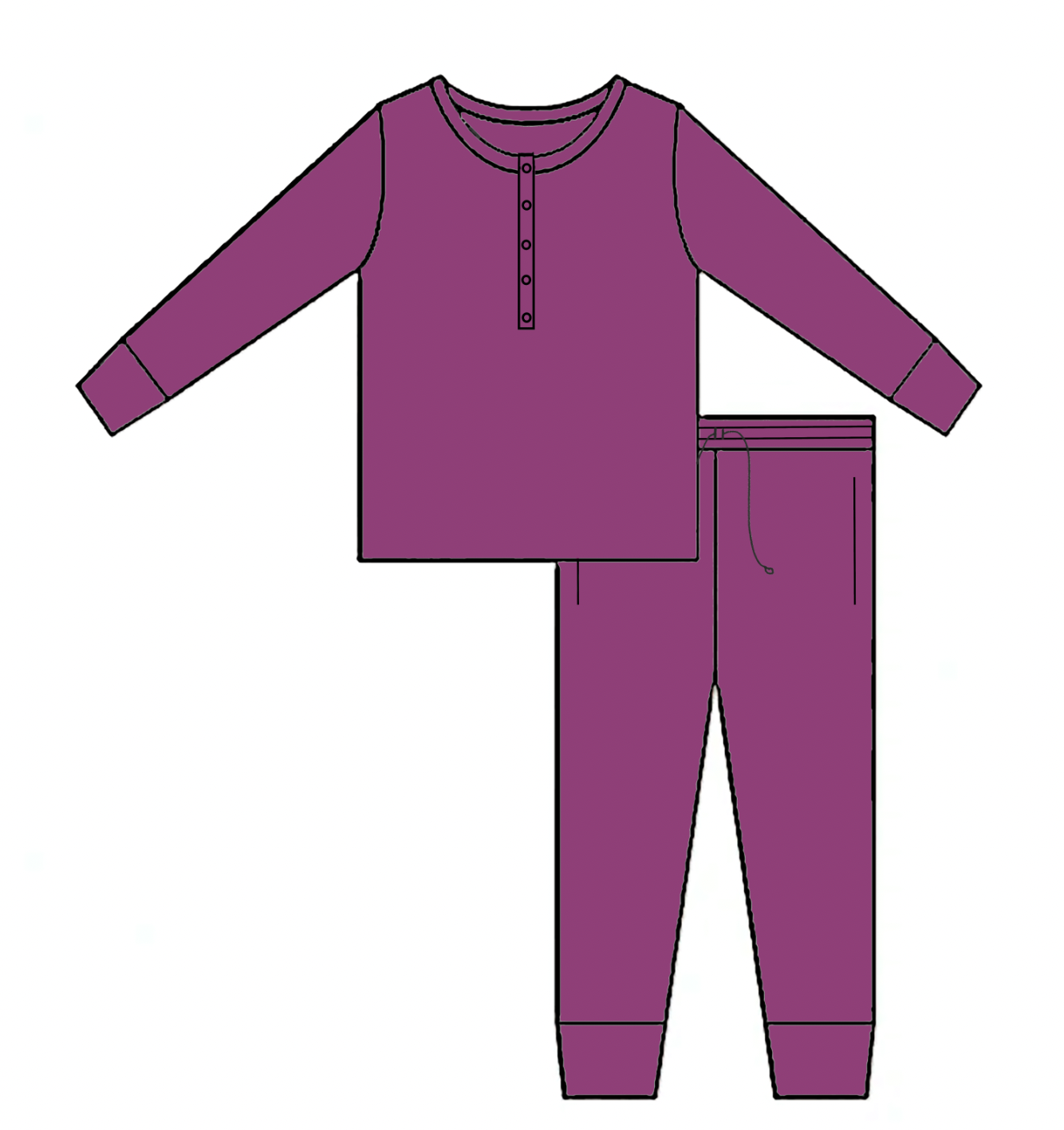 Dragon Fruit Jogger Two Piece Jammie Set