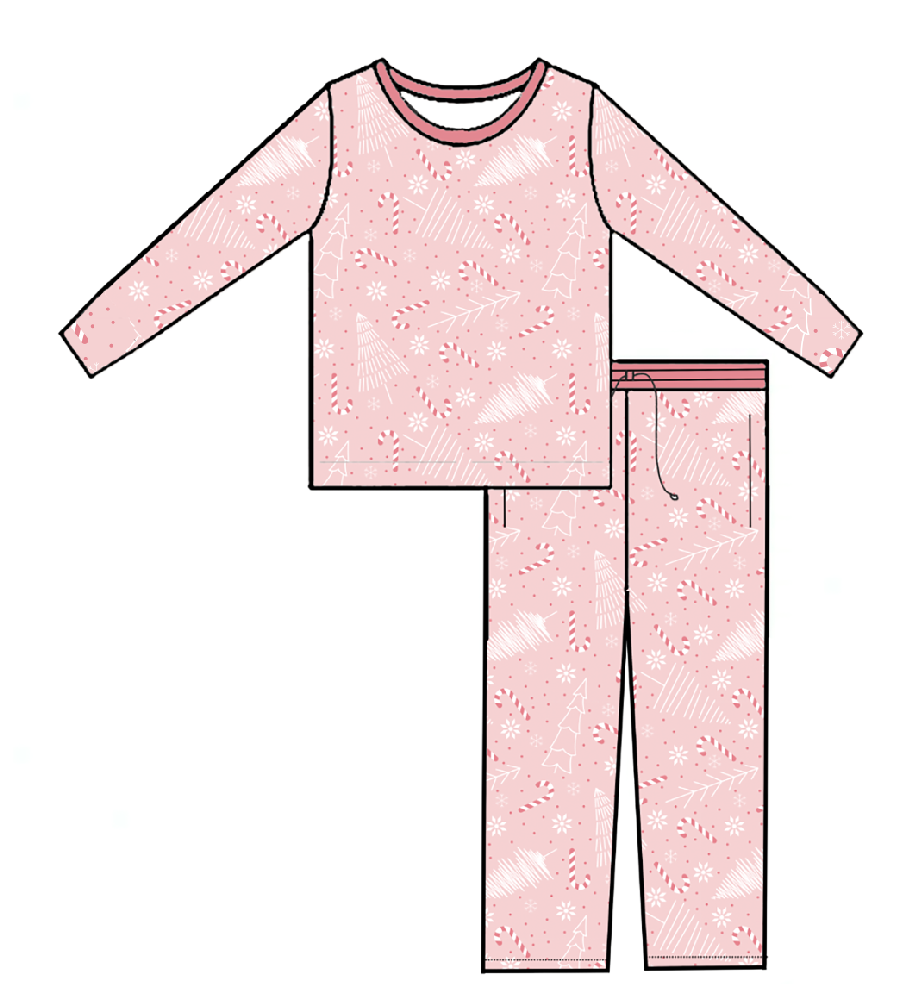 Candy Cane Lane Men's Two Piece Jammie Set