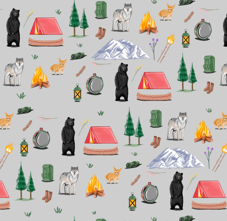 All Good in the Woods Two Piece Kid's Short Jammie Set (6-12/14)