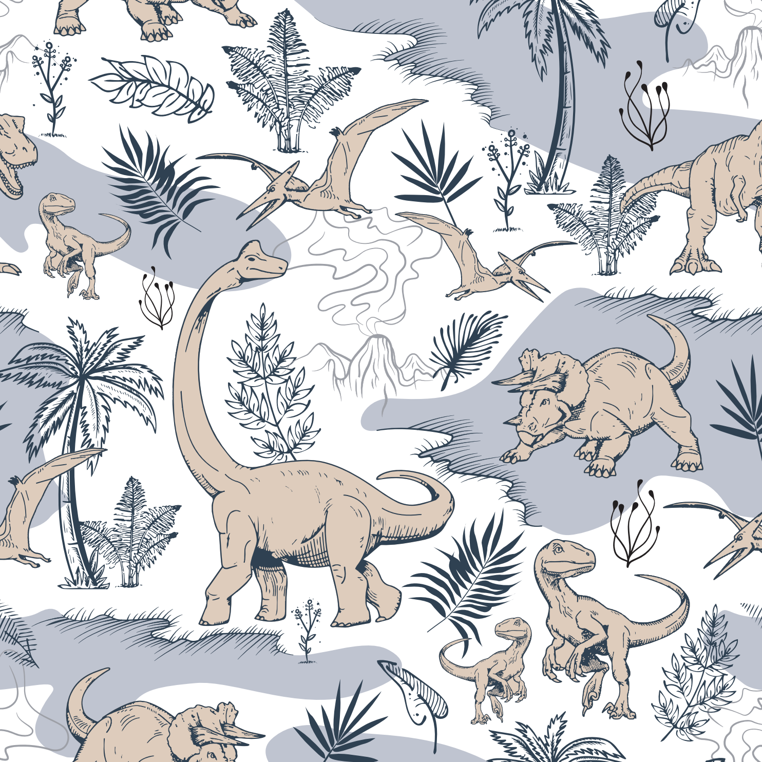 Jurassic Jungle Short Sleeve Snuggle Bug Bodysuit