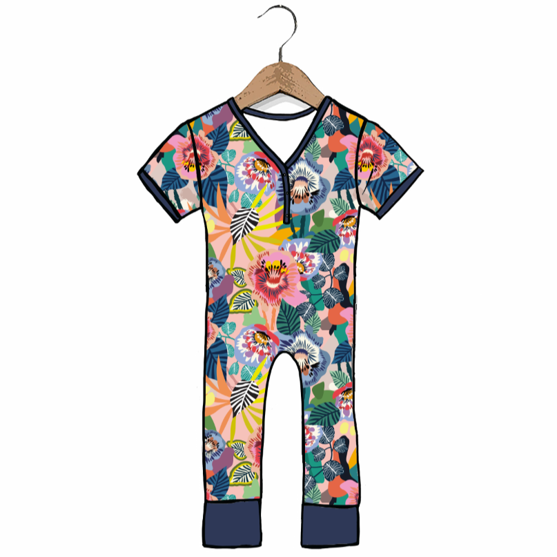 Fiesta Floral At Your Leisure Adult Short Long Romper