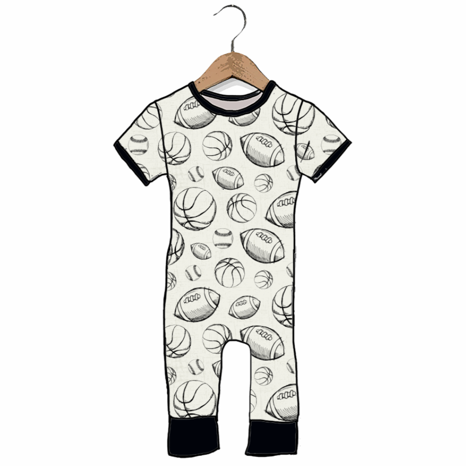 Play Ball Short Long Romper