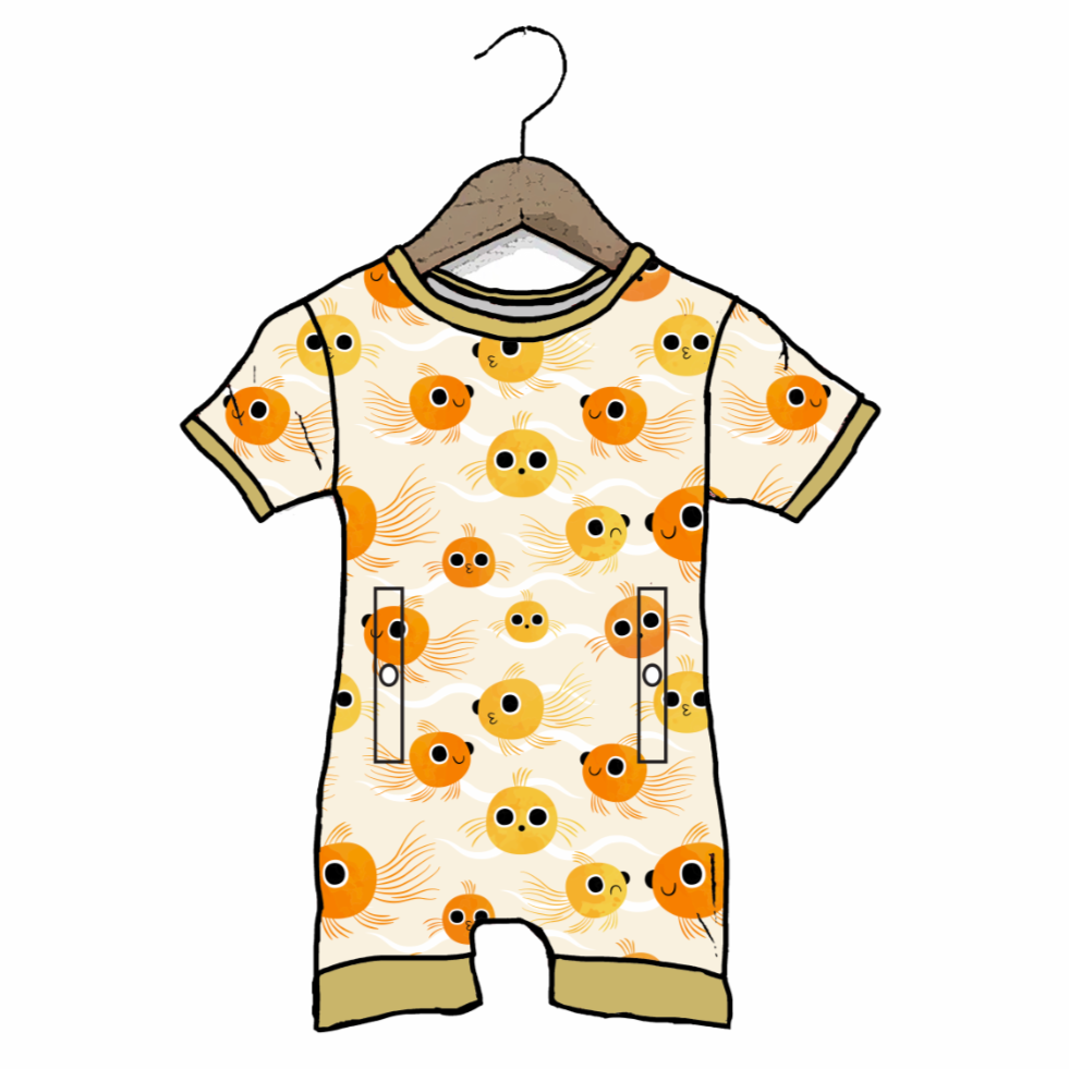Goldie Guppies Adaptive Tube Access Shorty Romper