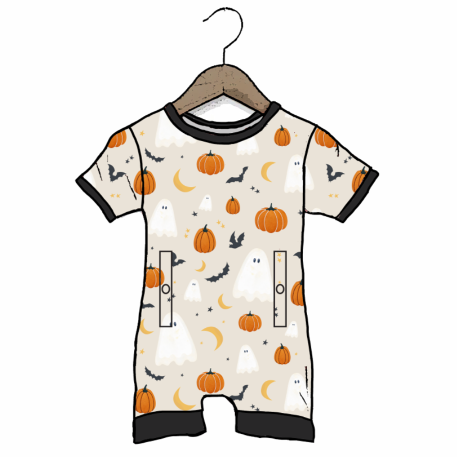 Boo Bash Adaptive Tube Access Shorty Romper