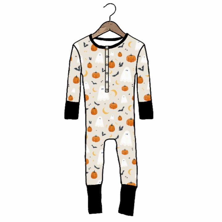 Boo Bash At Your Leisure Snap Down Adult Romper
