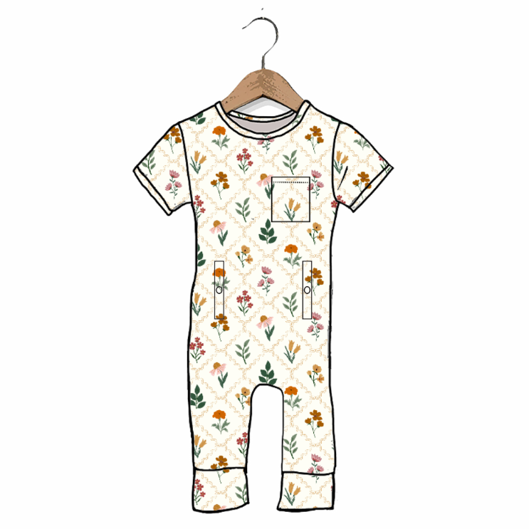 Harvest Bloom Adaptive Tube Access Short Long Romper