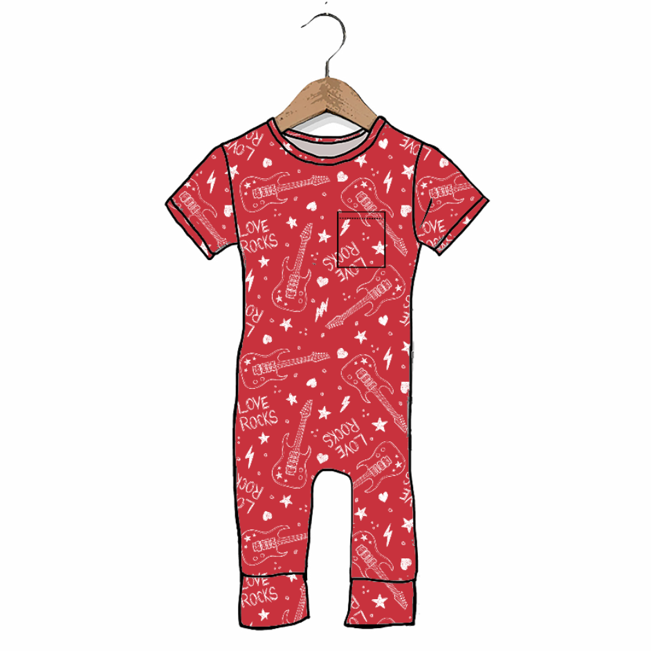 Love Rocks Short Long Romper