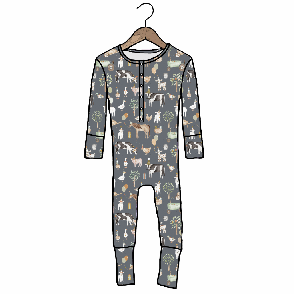 Farm Fiesta At Your Leisure Snap Down Adult Romper