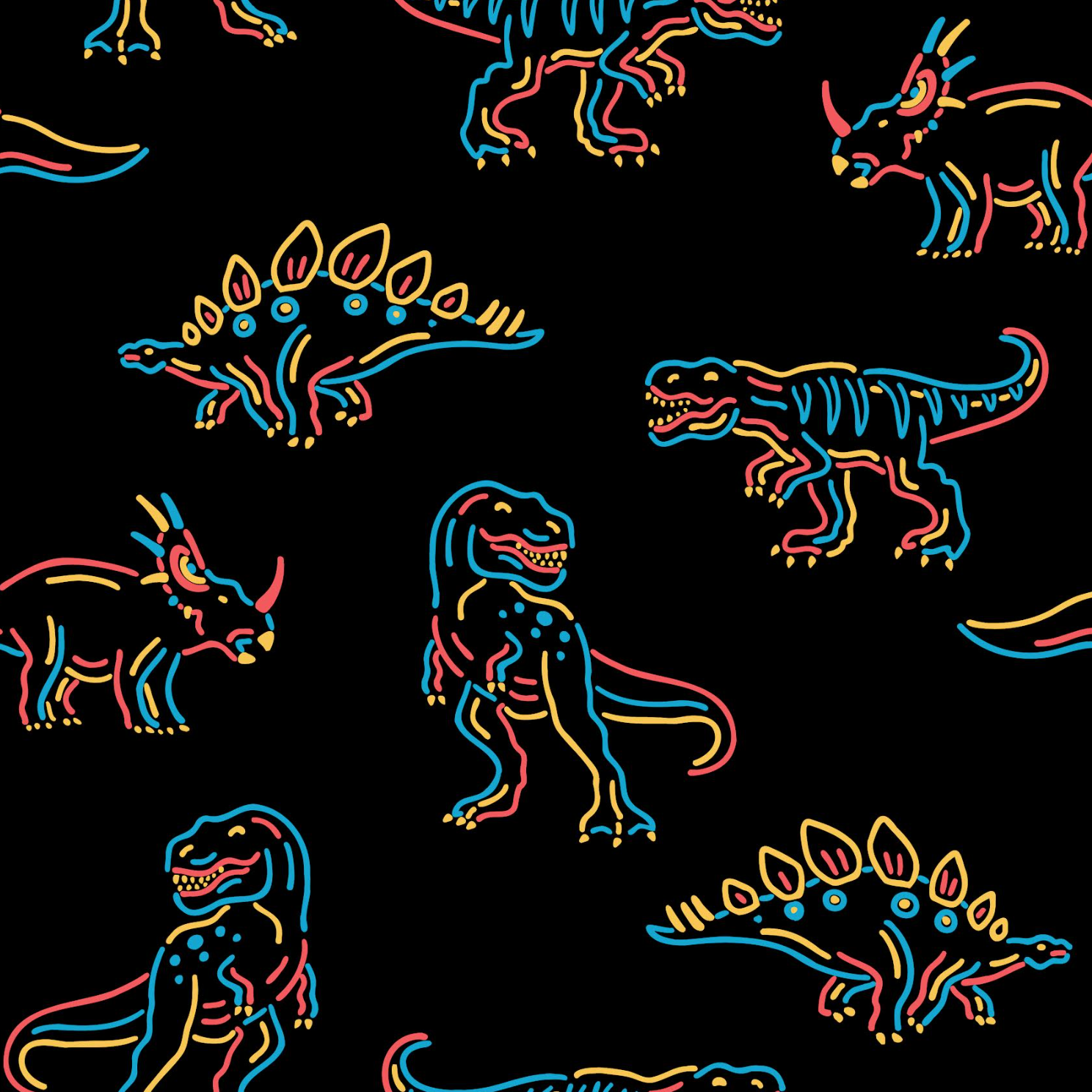 Glow-A-Saurus All Wrapped Up Kid's Two Piece Jammie Set